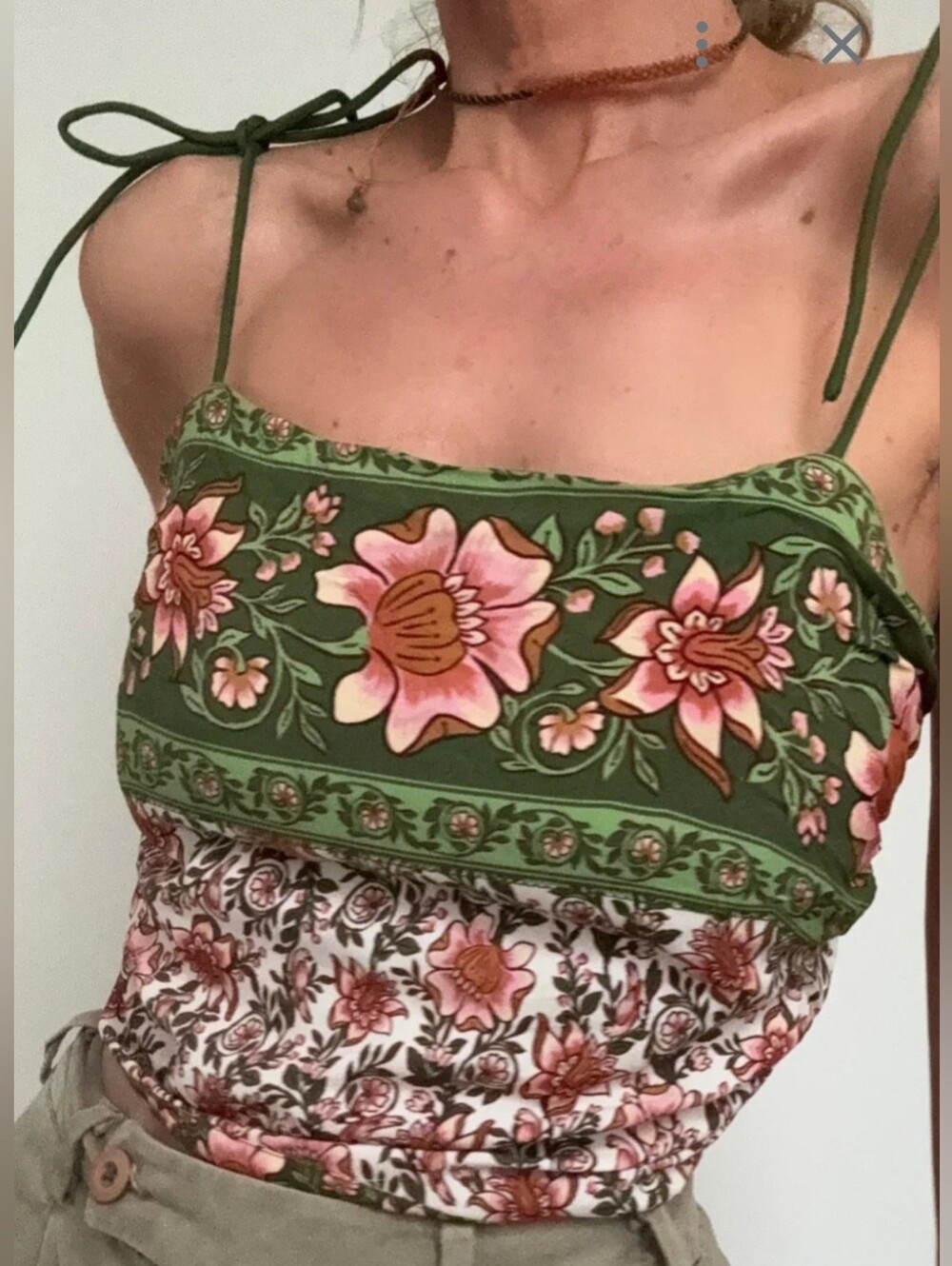Farm Rio Boho Style Cropped Top - Picture 2 of 6